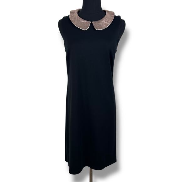 Hutch Maintained by Moxie Black Peter Pan Collar Shift Dress Womens Size Small - Picture 3 of 10